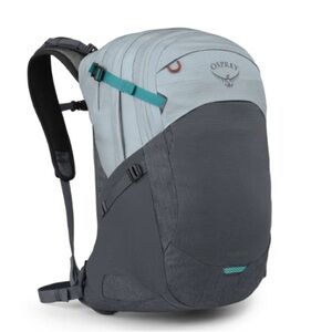 Osprey Tropos Laptop Hiking Black and Gray Men's Backpack with Blue Accents